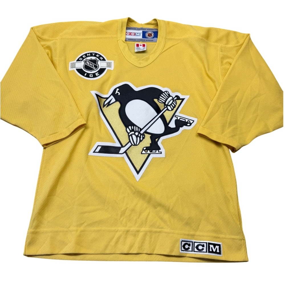 CCM Pittsburgh Penguins NHL Youth Hockey Jersey Yellow Gabe 1 Size‎ L/XL Canada